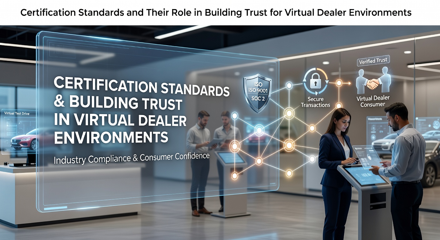 Certification seals and audit documentation displayed alongside virtual dealer interfaces in an online gaming platform