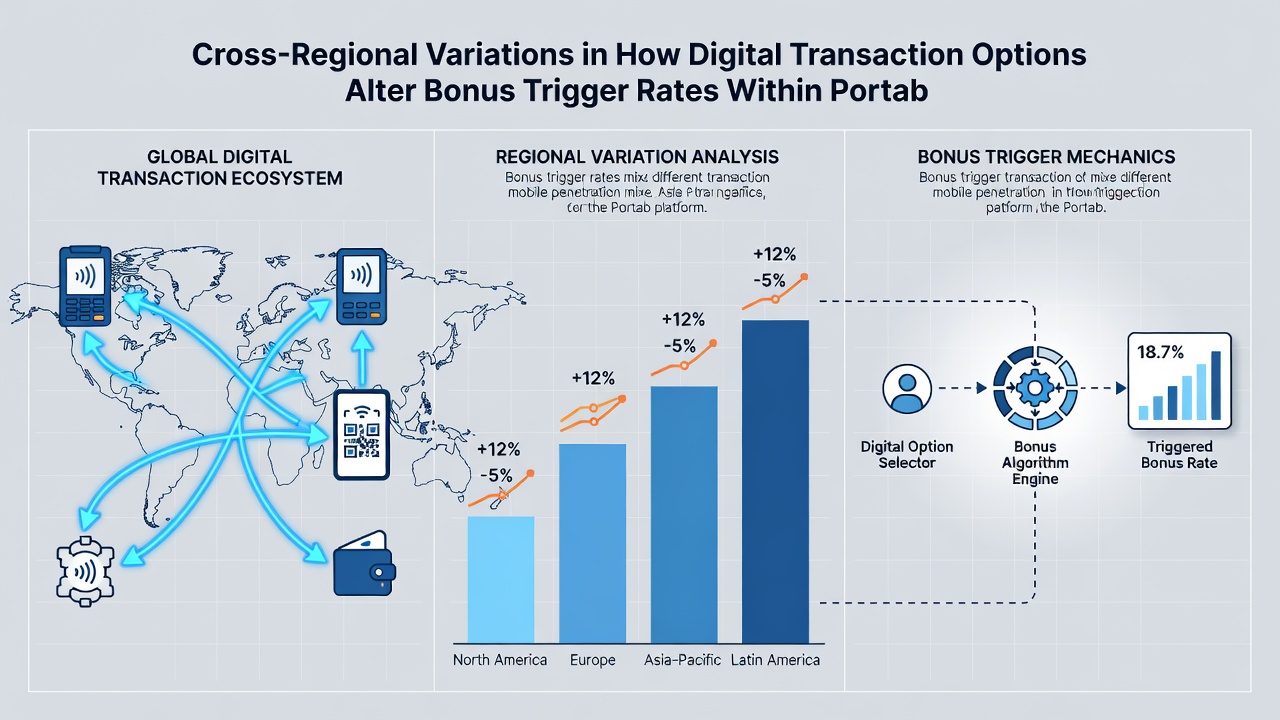 Mobile loyalty dashboard illustrating regional differences in bonus trigger rates tied to digital payment methods