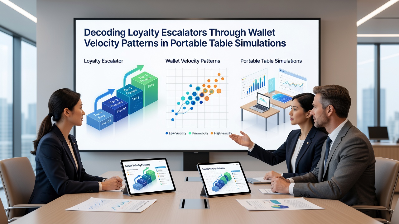 Data visualization of transaction velocity trends linked to loyalty tier escalators in table game apps