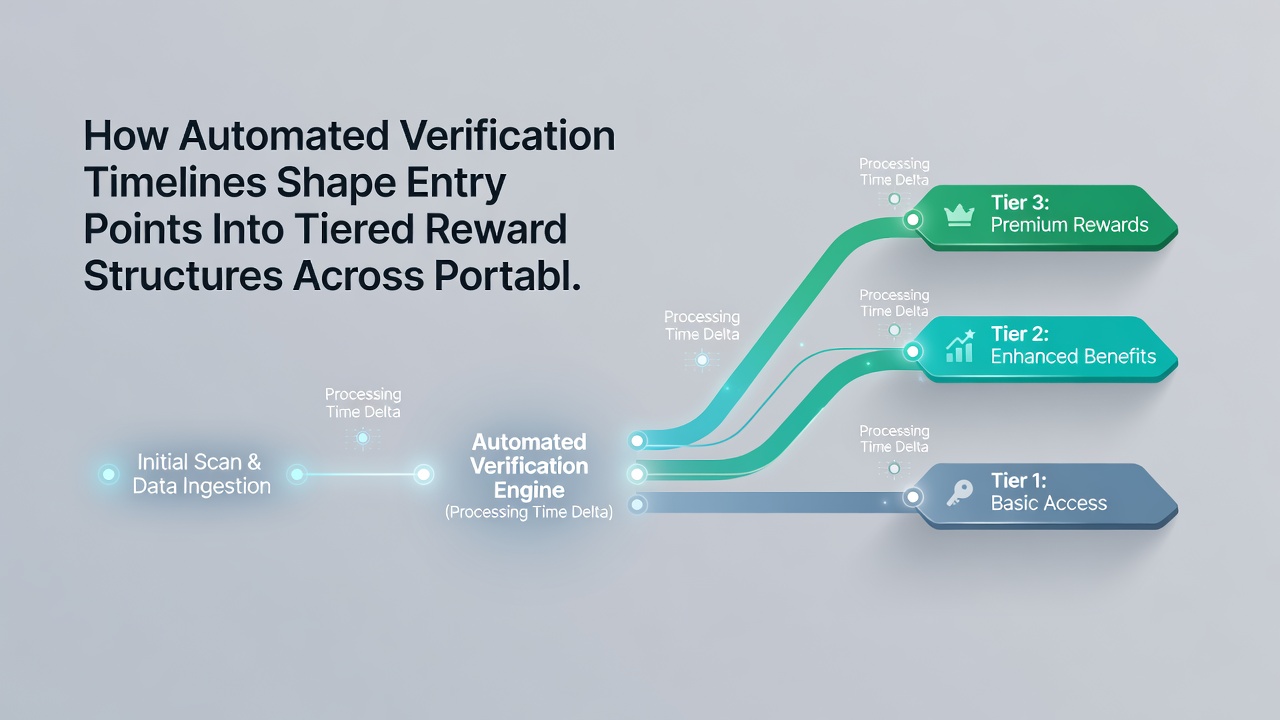 Flowchart of tier progression linked to verification speed in portable casino simulations