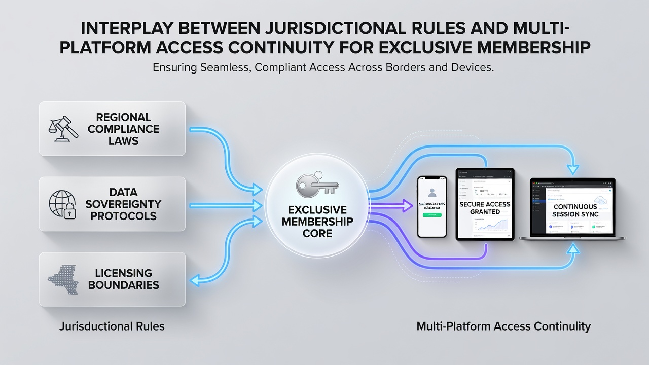 Synchronized dashboard showing membership benefits transferring between smartphone and tablet views in a regulated betting environment