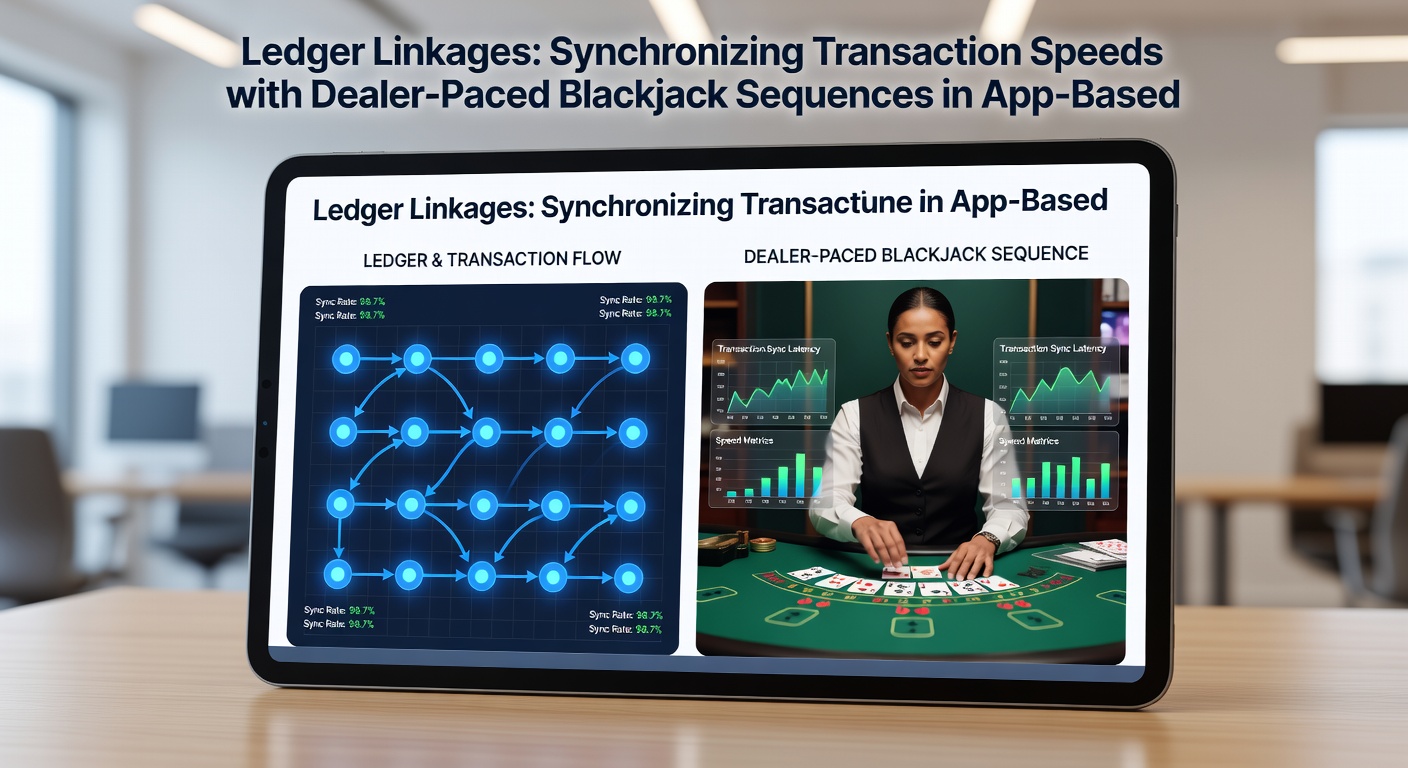 Detailed view of blockchain ledger nodes connected to live dealer blackjack sequence timeline