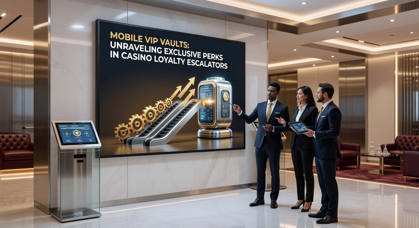 Close-up of a mobile VIP vault overflowing with icons for cash bonuses, exclusive events, and luxury rewards